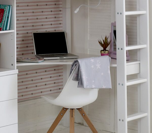 Nordic white corner desk