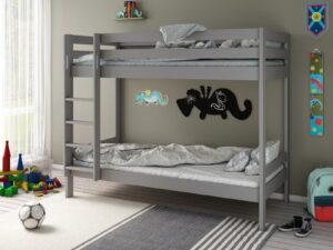 Modit bunk bed with vertical ladder - grey finish