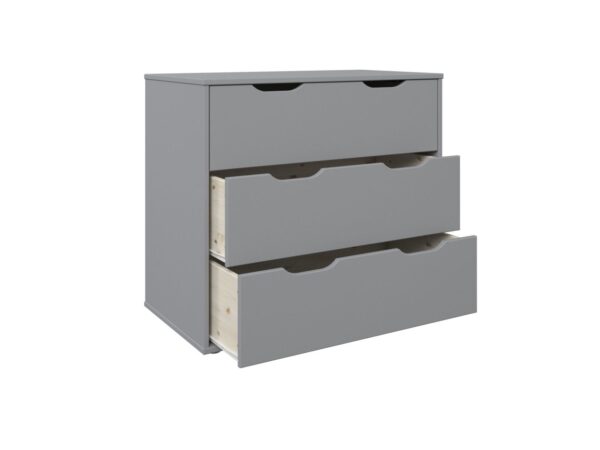 Custom 3 drawer chest in grey finish